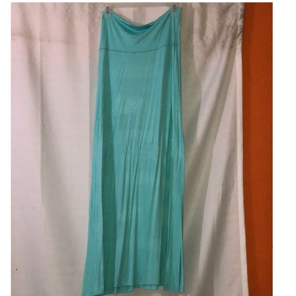 Teal maxi skirt